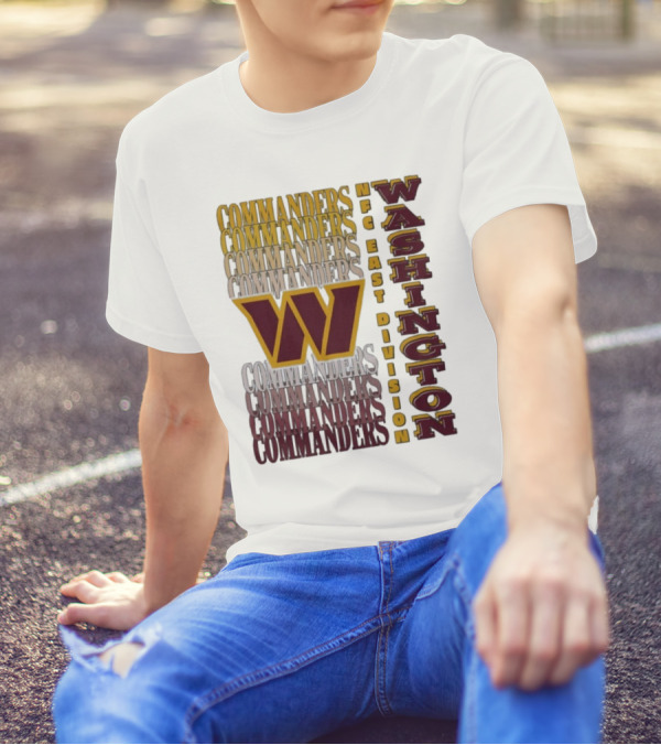 Washington Commanders NFC East Division W Logo Football Team T-Shirt
