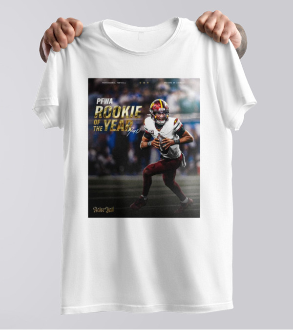 Pfwa Rookie Of The Year Professional Football Washington Commanders Raise Hail T-Shirt