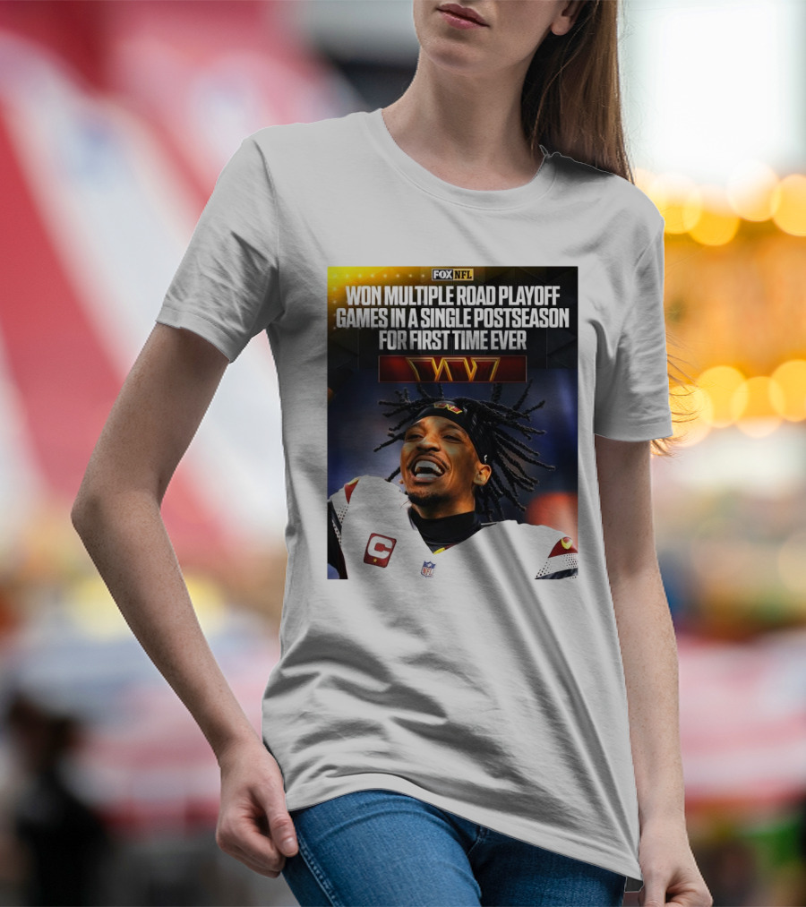 FOX NFL Washington Commanders Won Multiple Road Playoff Games In A Single Postseason For First Time Ever T-Shirt