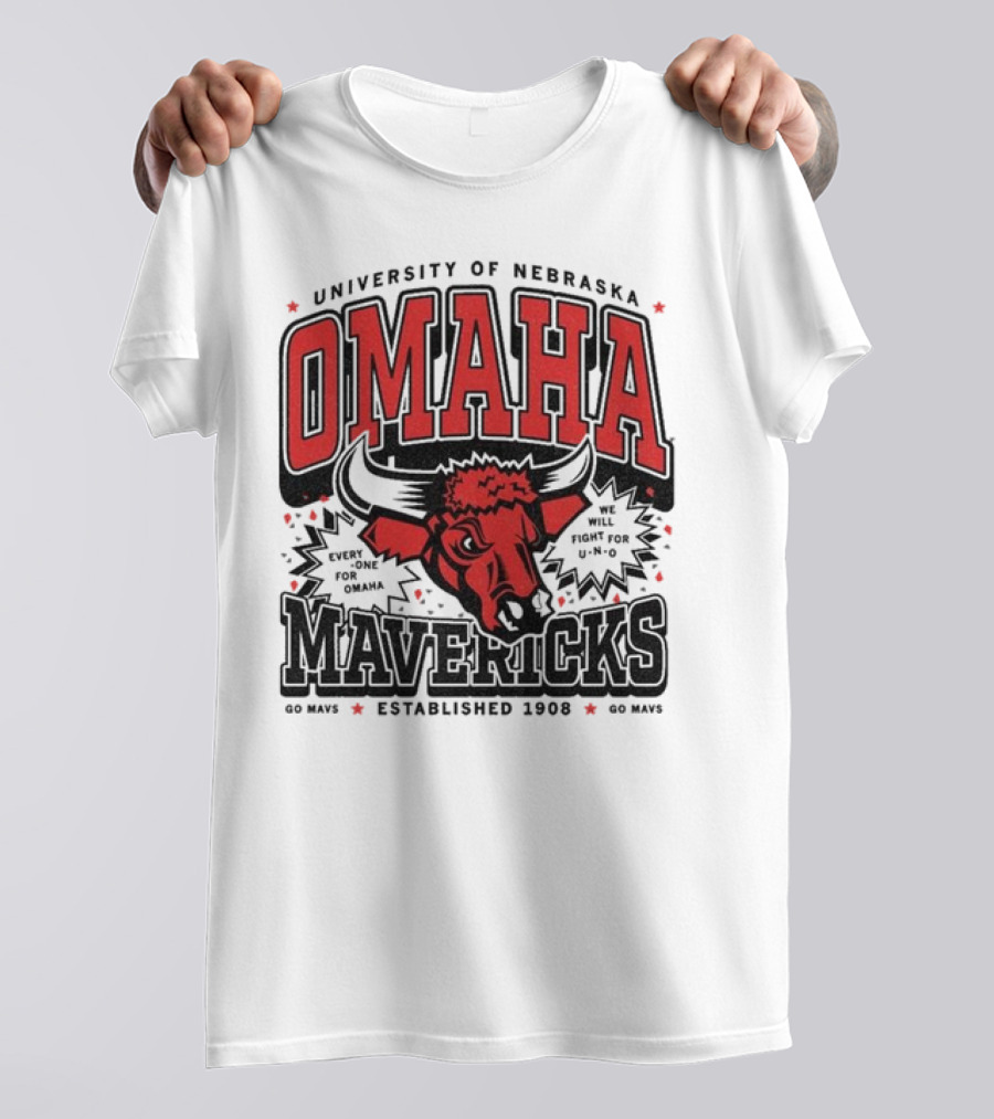 University Of Nebraska Omaha Mavericks Go Mavs Established 1908 T-Shirt