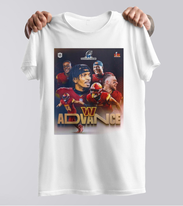 NFC Championship Advance Washington Commanders 2024 Appearance History T-Shirt