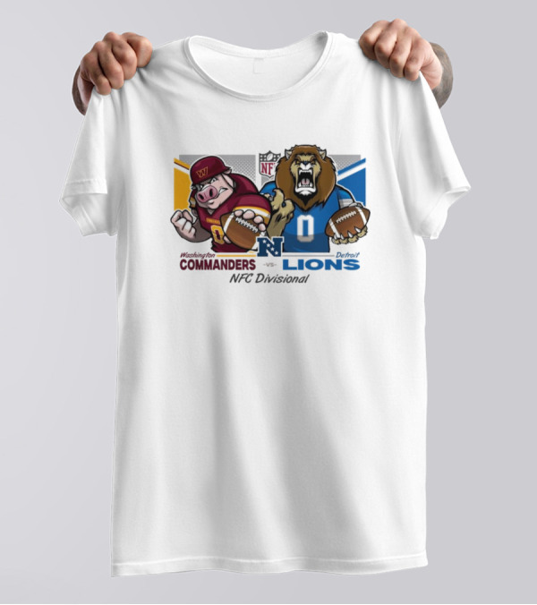 Washington Commanders Vs Detroit Lions NFL NFC Eric Poole Matchup Mascots T-Shirt