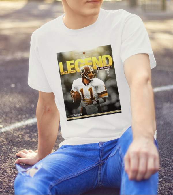 Washington Commanders Legend Of The Game Mark Rypien 12.22.2024 SeatGeek T-Shirt