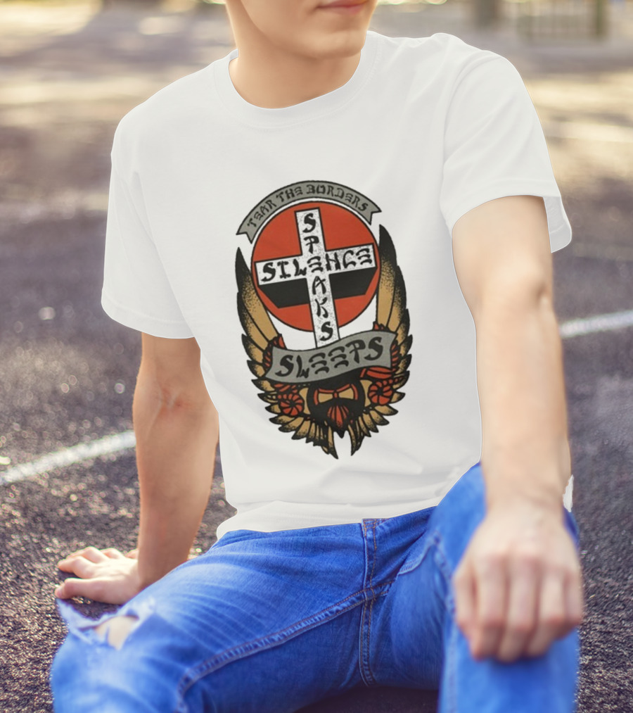 Tear The Borders Silence Speaks While She Sleeps Wings Cross Emblem T-Shirt
