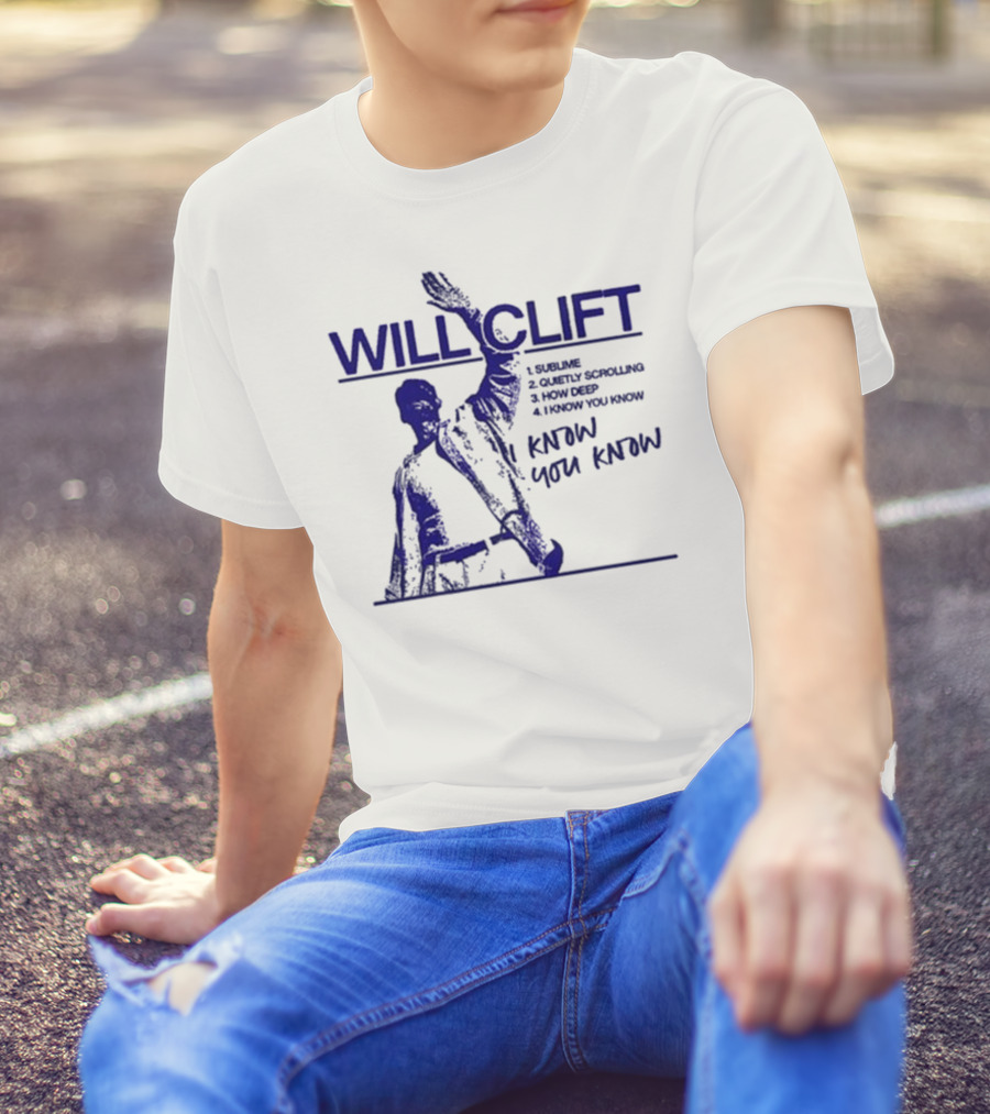 Will Clift Blue Ink Gesture I Know You Know Surreal Tracklist T-Shirt
