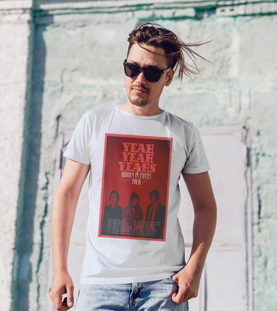 Yeah Yeah Yeahs Hidden In Pieces Tour June July 2025 Manchester Los Angeles Berlin Mexico City T-Shirt