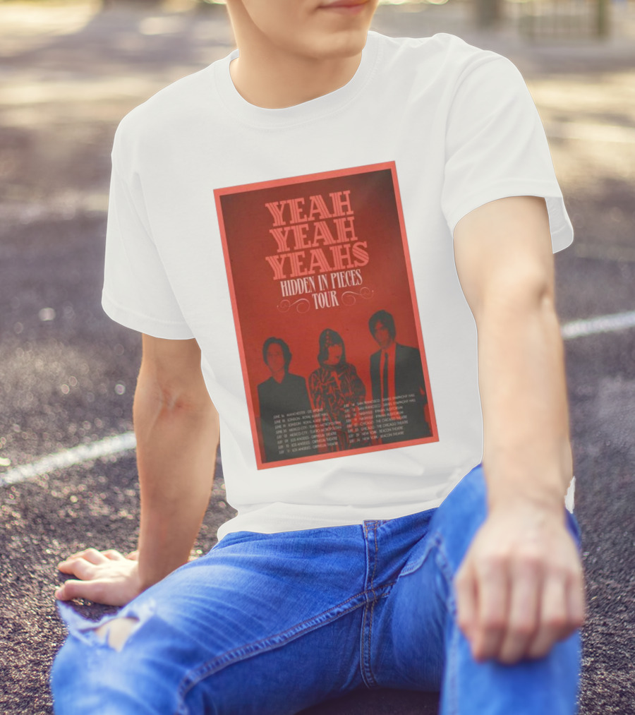 Yeah Yeah Yeahs Hidden In Pieces Tour June July 2025 Manchester Los Angeles Berlin Mexico City T-Shirt