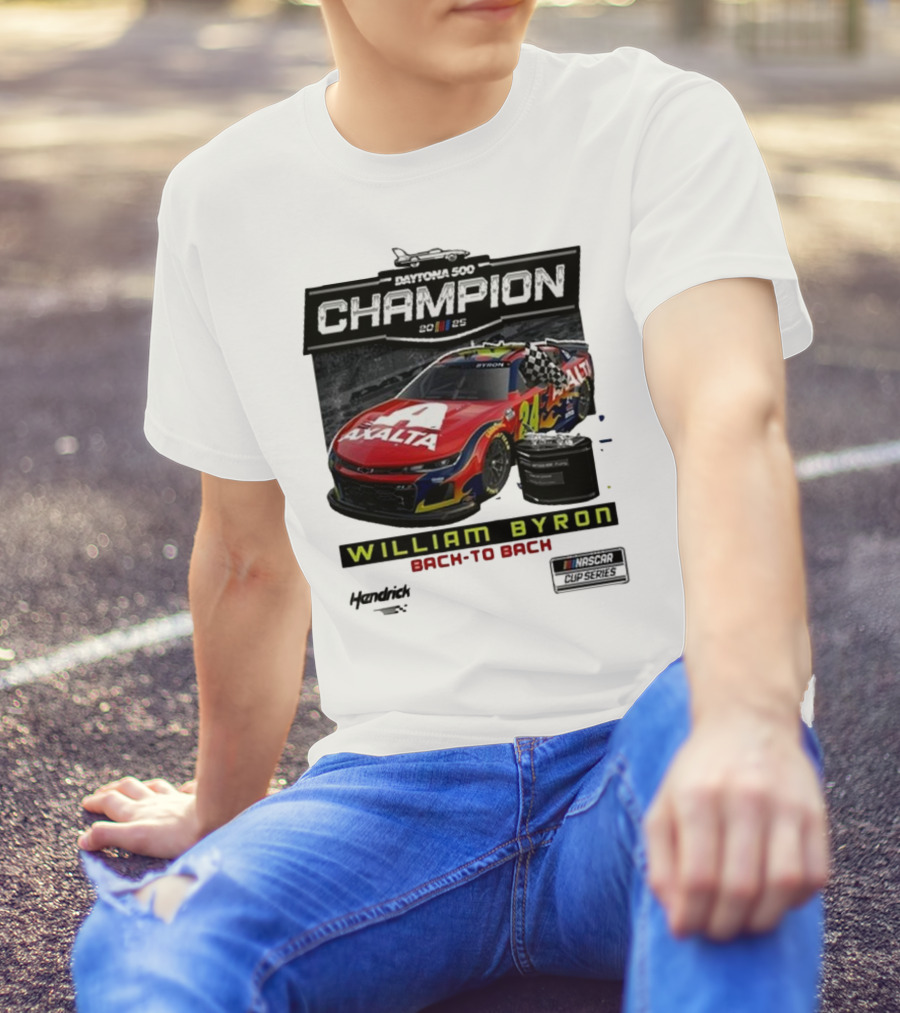Daytona 500 Champion 2025 William Byron Back To Back NASCAR Cup Series T-Shirt