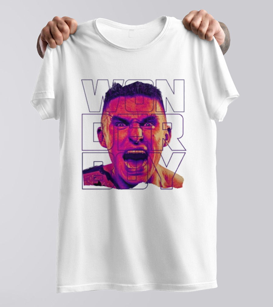 Wonderboy Brian Morris Deranged Bold Typography Expression T-Shirt