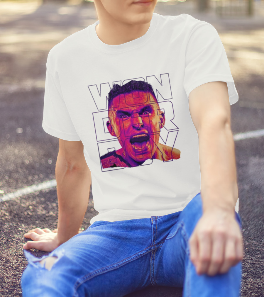 Wonderboy Brian Morris Deranged Bold Typography Expression T-Shirt