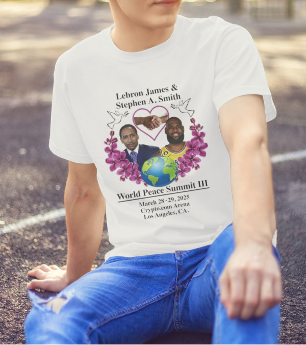 Lebron James Stephen A. Smith World Peace Summit III March 18-20 2025 Crypto.com Arena Los Angeles T-Shirt
