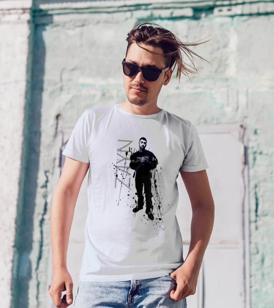 Zayn Splatter Style With Splash Silhouette And Name T-Shirt