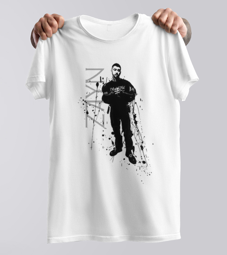 Zayn Splatter Style With Splash Silhouette And Name T-Shirt