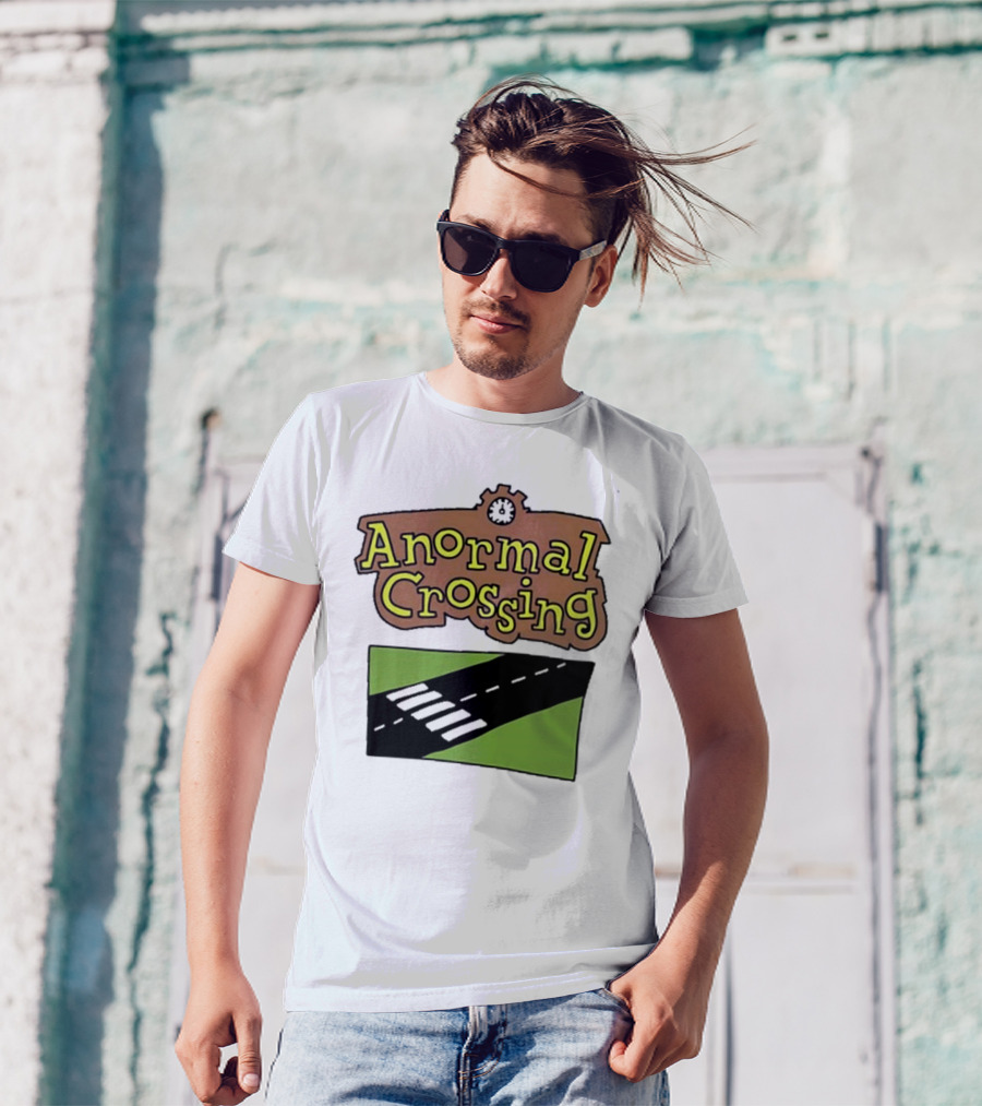 Anormal Crossing Zoe Bread Text And Z Shape Design T-Shirt
