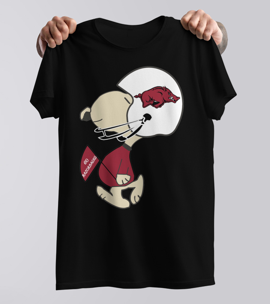 Go Razorbacks Arkansas Razorbacks Helmet Character T-Shirt