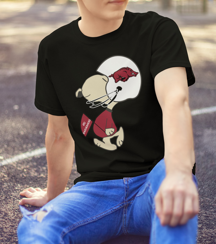 Go Razorbacks Arkansas Razorbacks Helmet Character T-Shirt