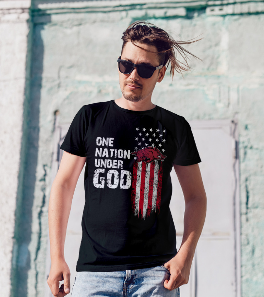 Arkansas Razorbacks One Nation Under God T-Shirt