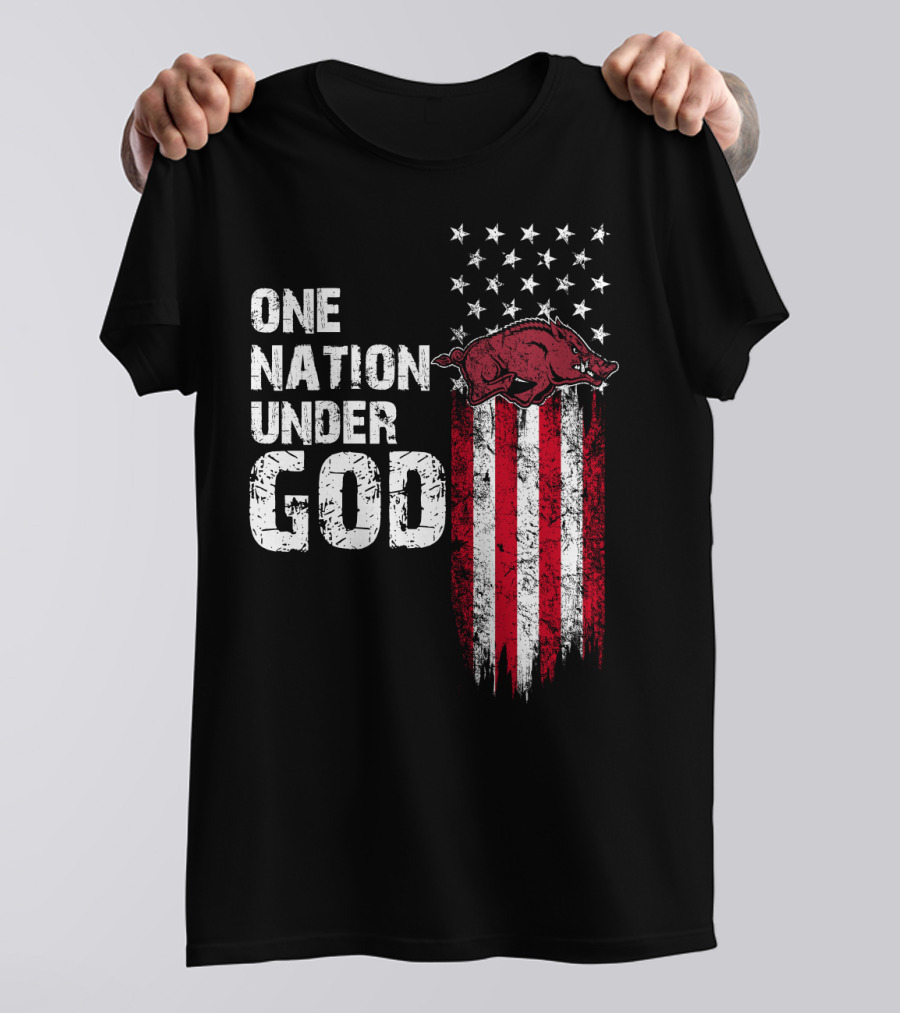 Arkansas Razorbacks One Nation Under God T-Shirt