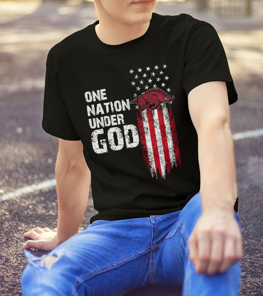 Arkansas Razorbacks One Nation Under God T-Shirt