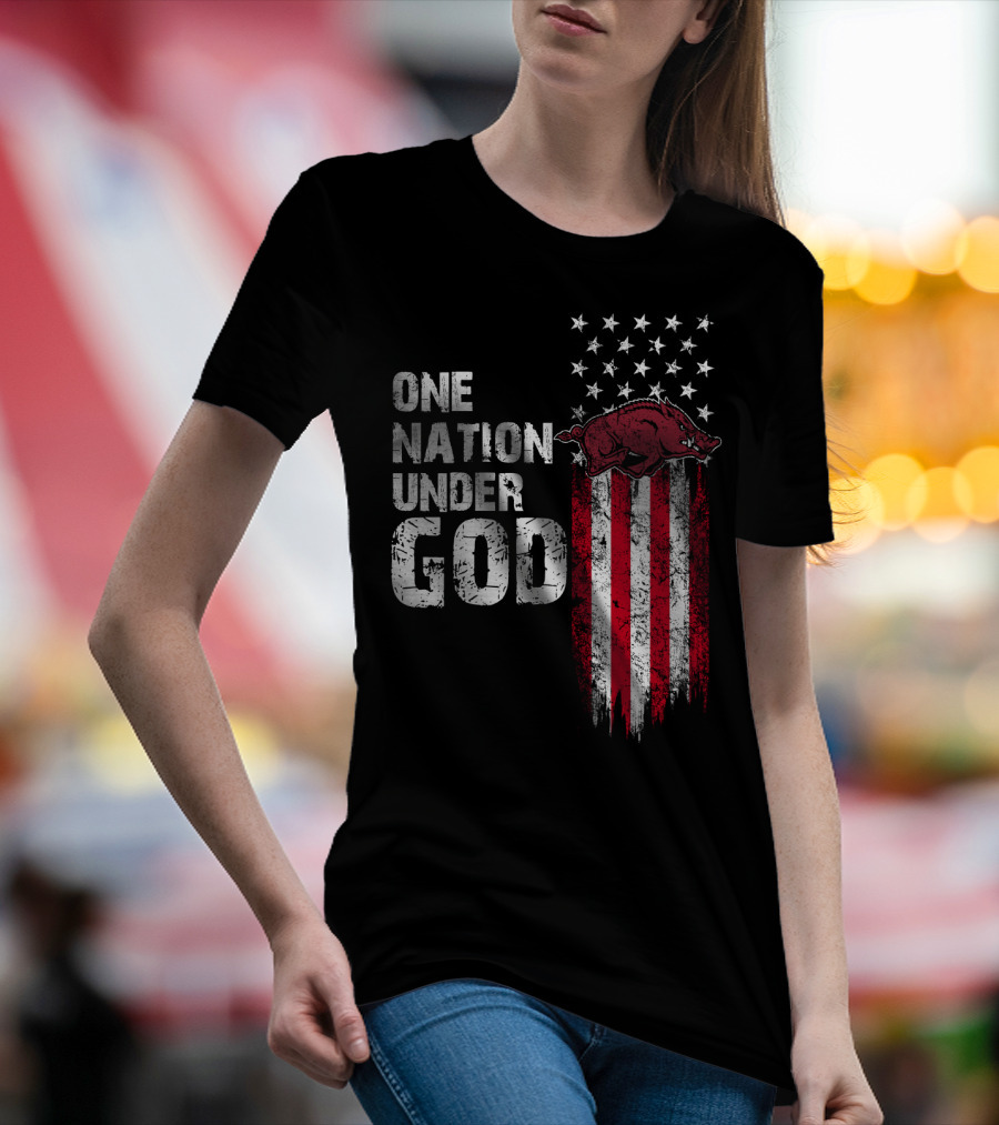 Arkansas Razorbacks One Nation Under God T-Shirt