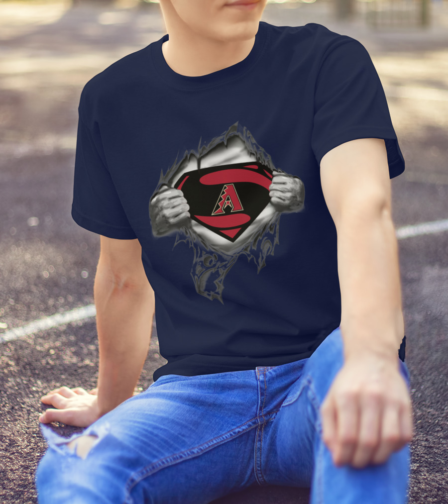 Arizona Diamondbacks Superhero Logo Burst T-Shirt
