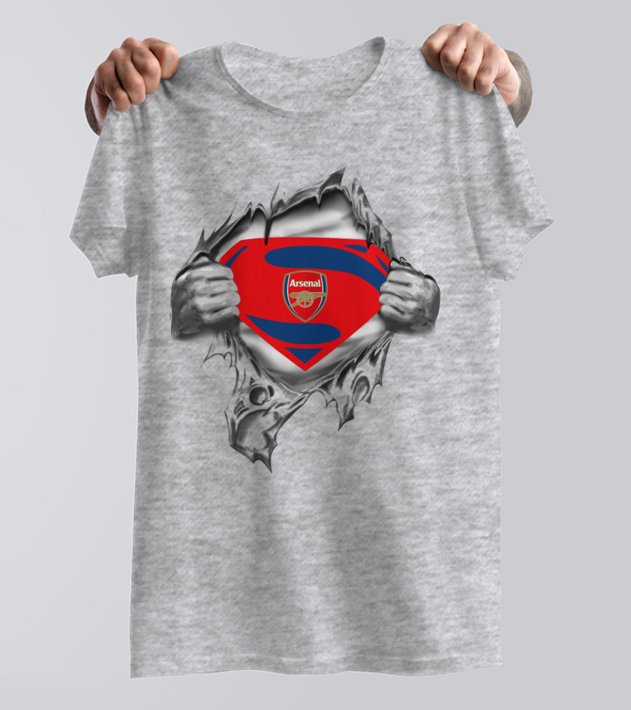 Arsenal Superman Shield Logo Peel T-Shirt