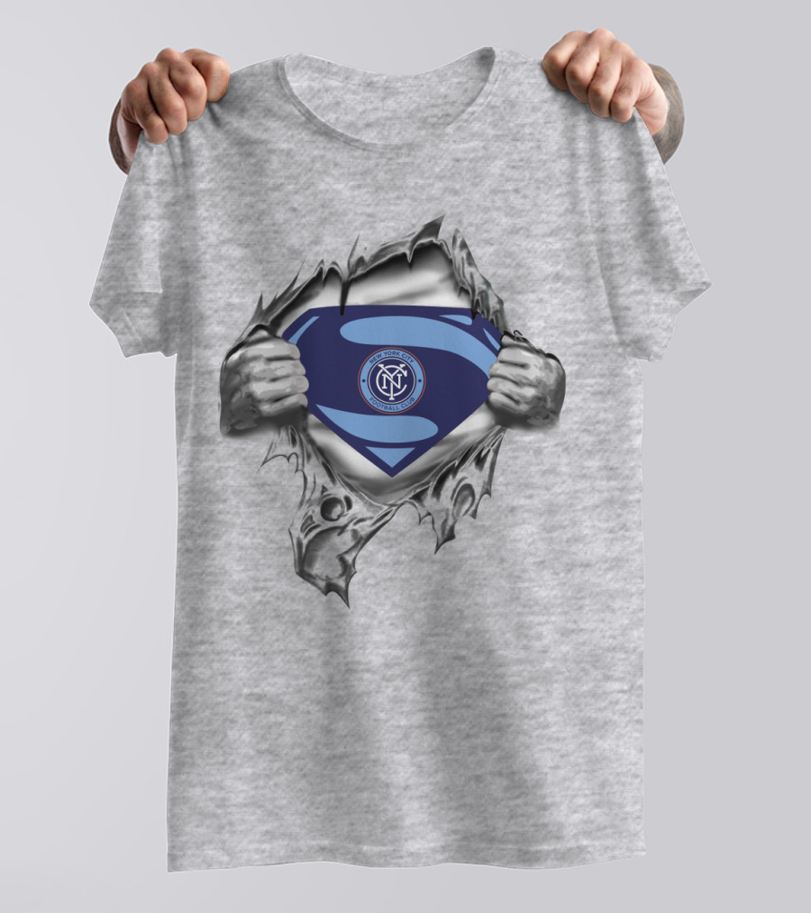 Superman Nyc Crest New York City Fc T-Shirt
