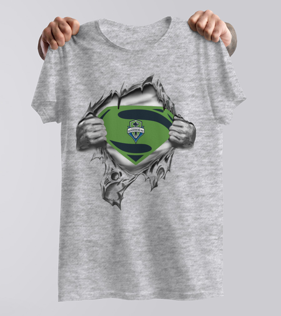 Seattle Sounders Fc Superhero Emblem Burst T-Shirt