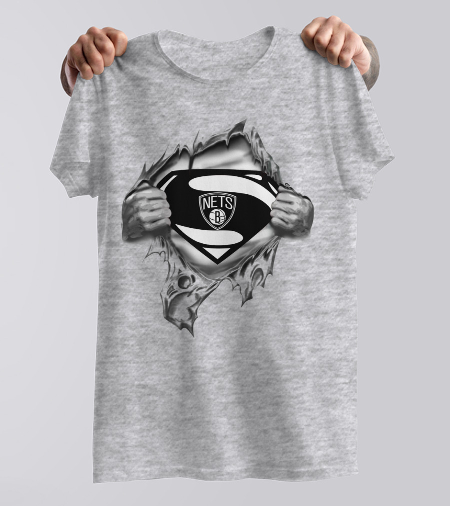 Brooklyn Nets Logo Superman Comic Style Burst T-Shirt