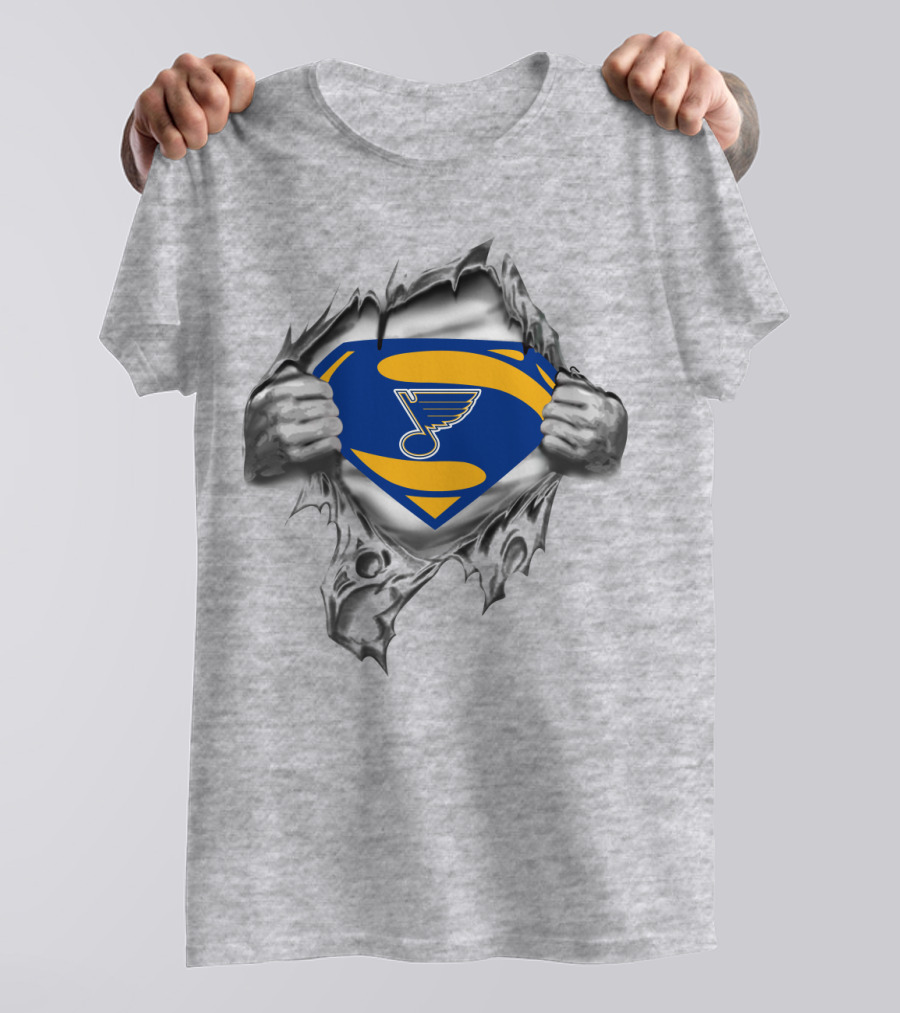 St. Louis Blues Superman Logo Concept T-Shirt