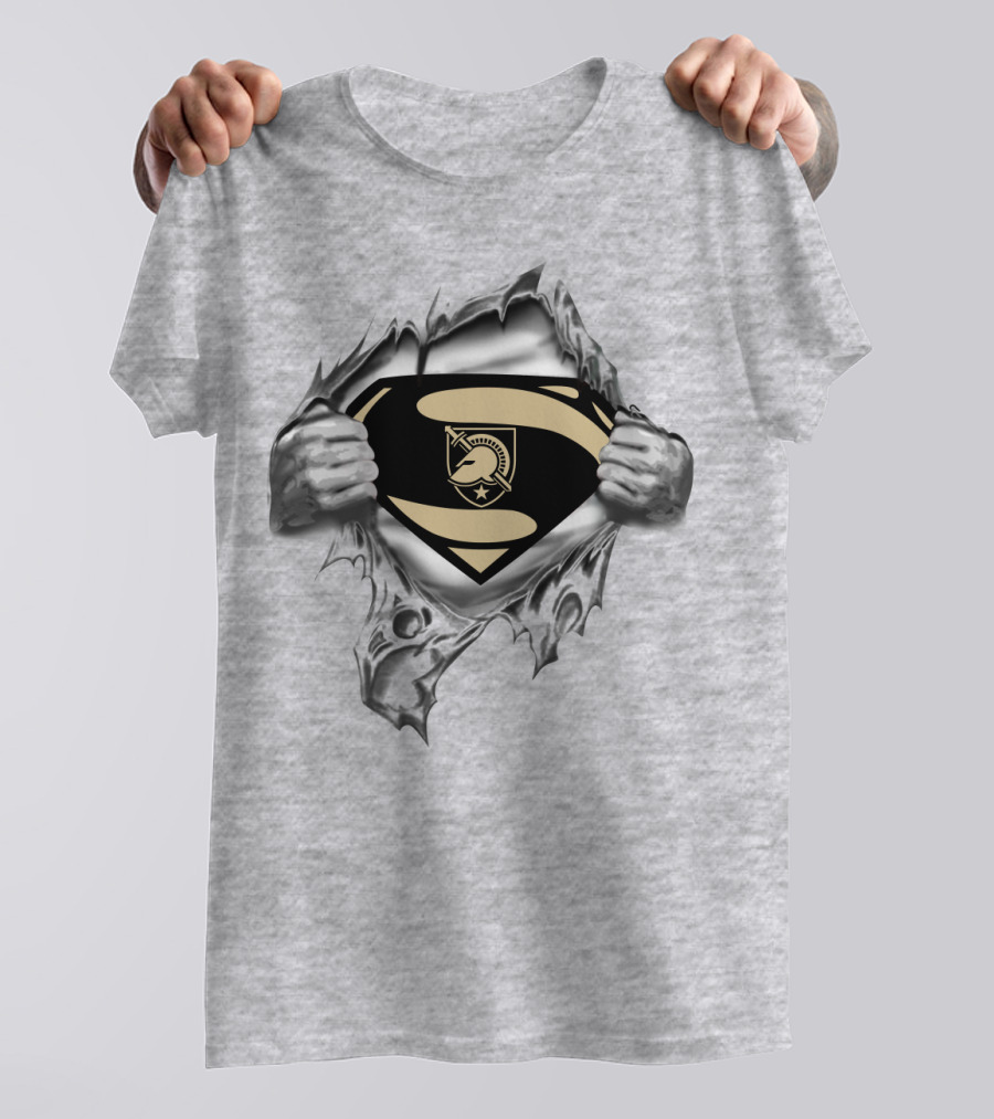 Army Black Knights Superman Logo Burst Through T-Shirt