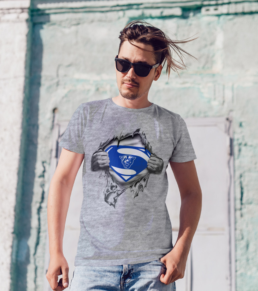 Georgia State Panthers Superman Logo Shield T-Shirt