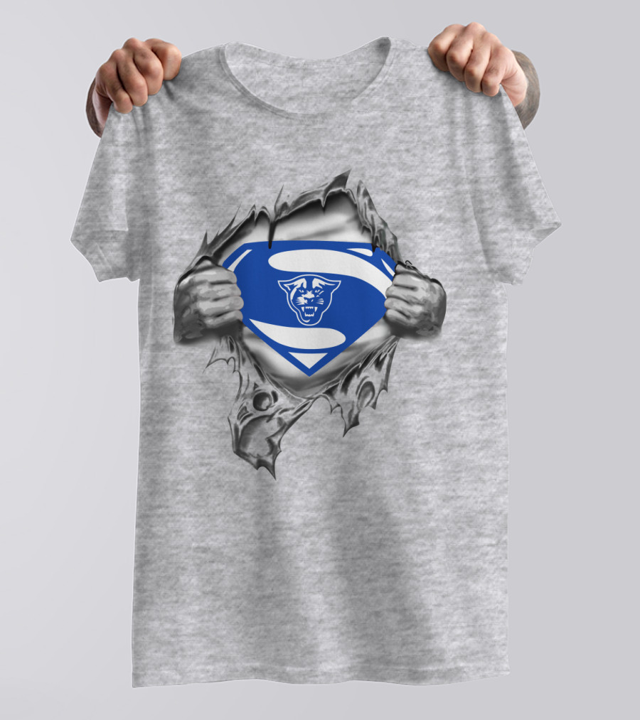 Georgia State Panthers Superman Logo Shield T-Shirt