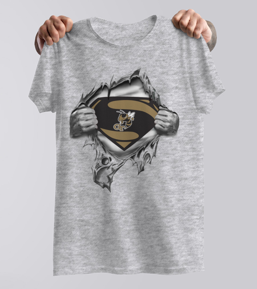 Georgia Tech Yellow Jackets Superman Shield T-Shirt