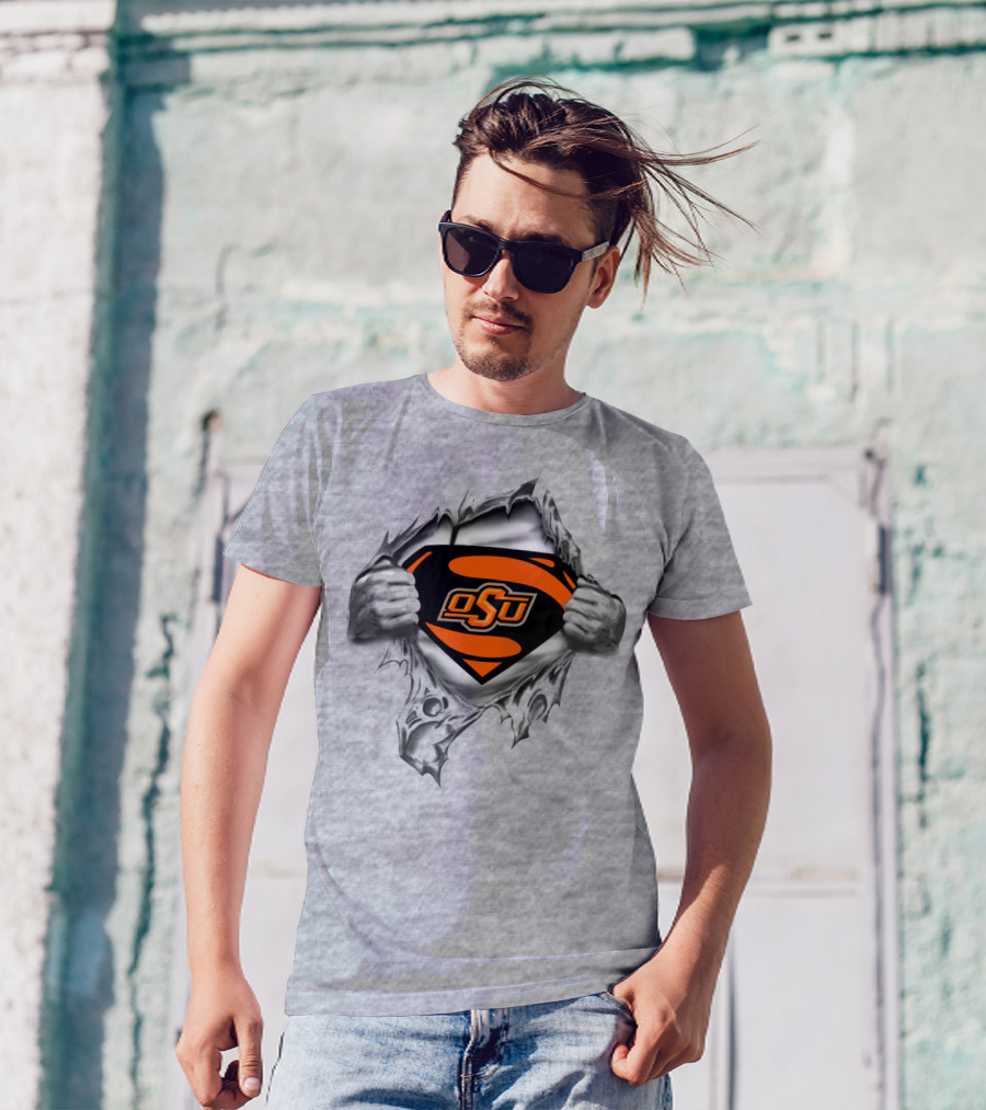 Osu Oklahoma State Cowboys Superman T-Shirt