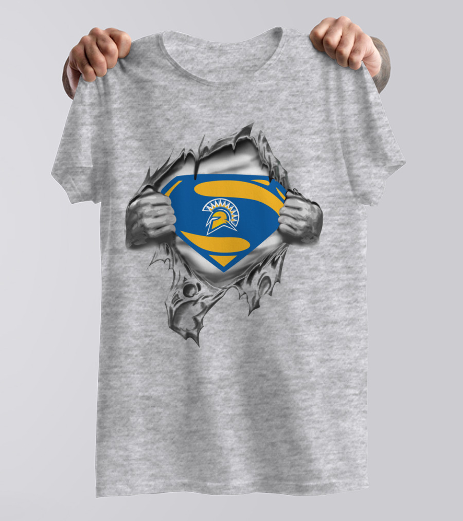 Super Spartan San Jose State Logo Style Tear T-Shirt