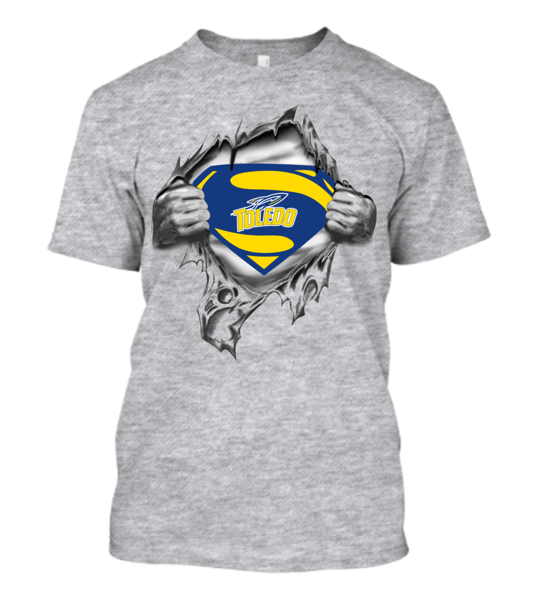 Toledo Rockets Shield Logo With Superhero Emblem Style T-Shirt