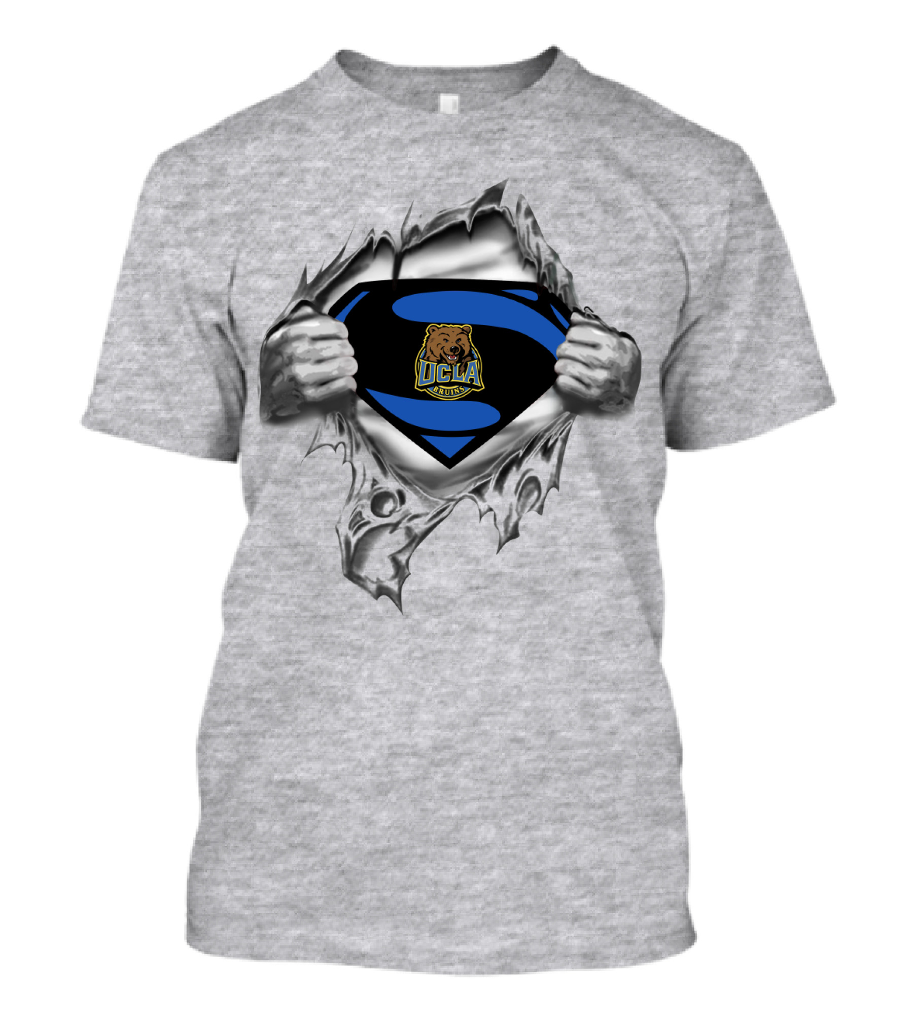 Ucla Bruins Bear Emblem Superhero Shield T-Shirt