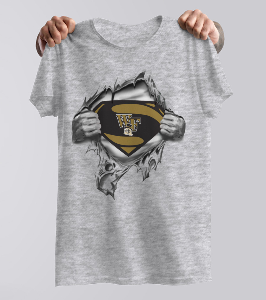 Wake Forest Demon Deacons Hero Crest Wf Logo Super Strength T-Shirt