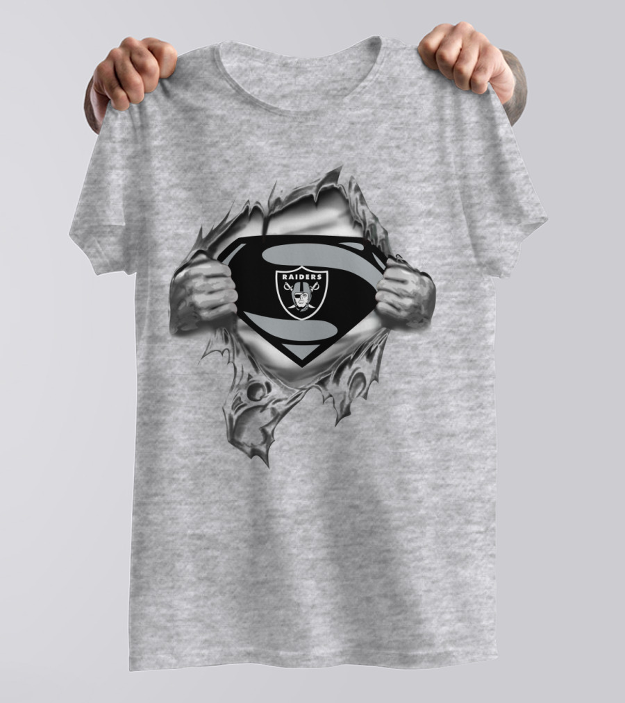 Las Vegas Raiders Superman Logo Burst T-Shirt