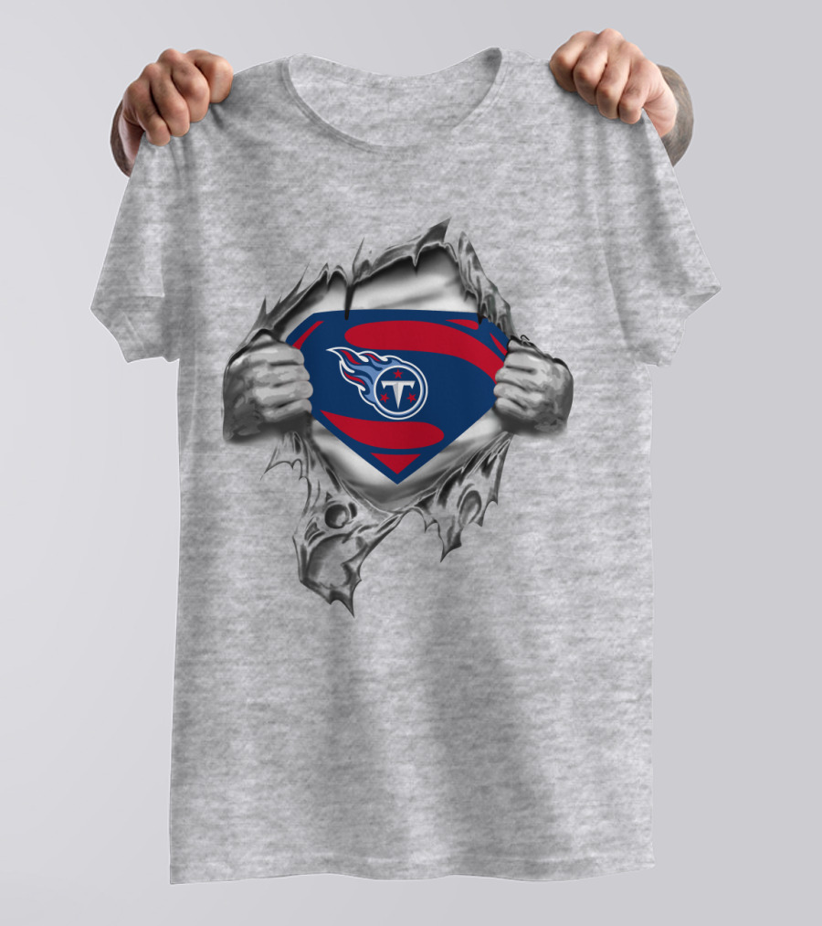 Tennessee Titans Superhero Logo Fusion T-Shirt