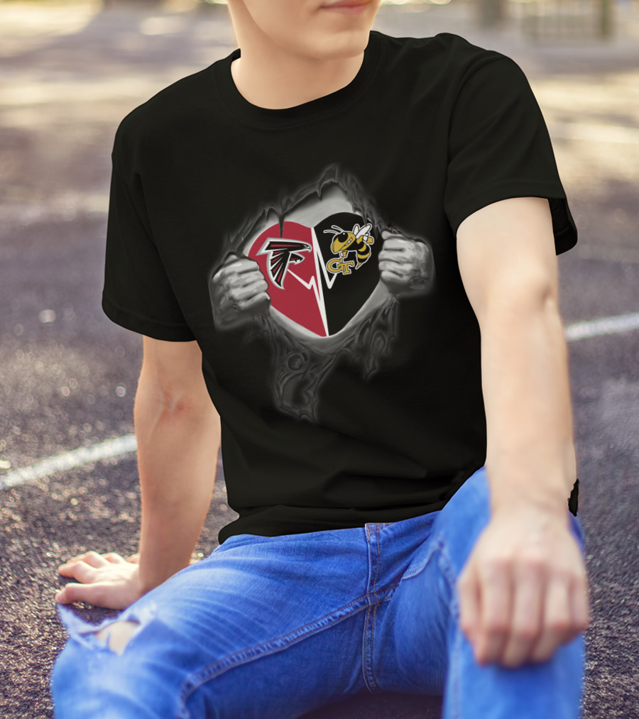 Falcons Heart Georgia Tech Yellow Jackets Gt Buzz T-Shirt