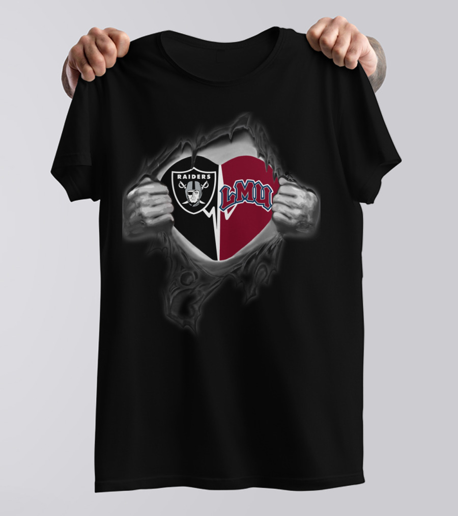 Raiders Lmu Loyola Marymount Lions Heart T-Shirt