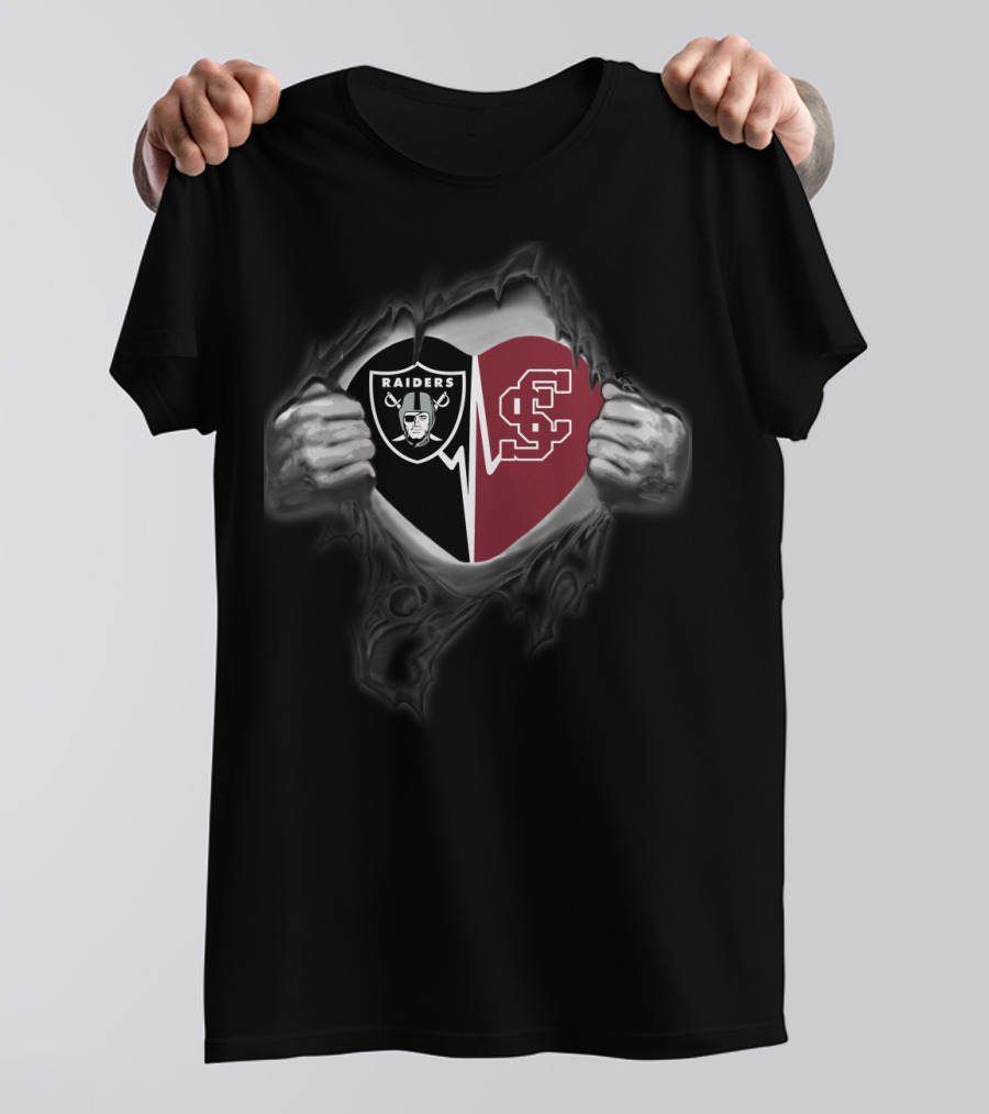 Raiders Santa Clara Heartbeat Fusion T-Shirt