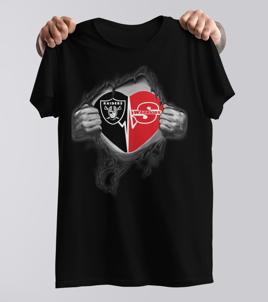 Raiders Stanislaus Warriors Heart Symbol T-Shirt