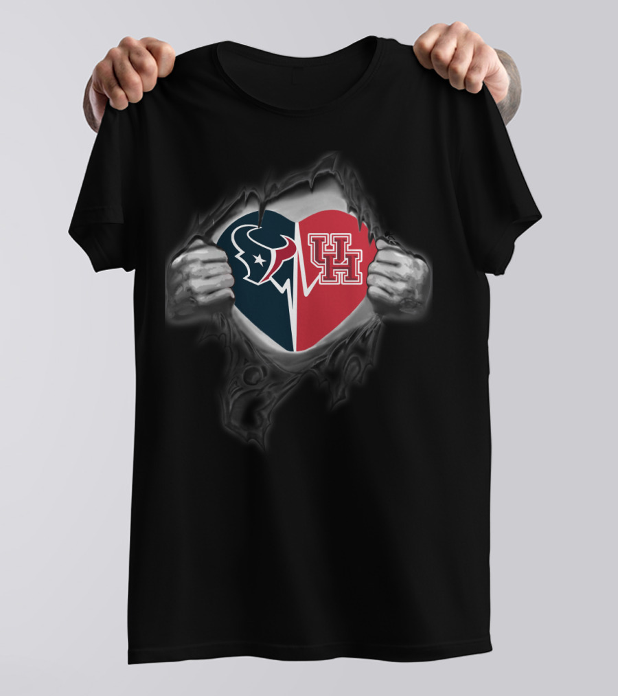 Texans Heartbeat Houston Cougars T-Shirt