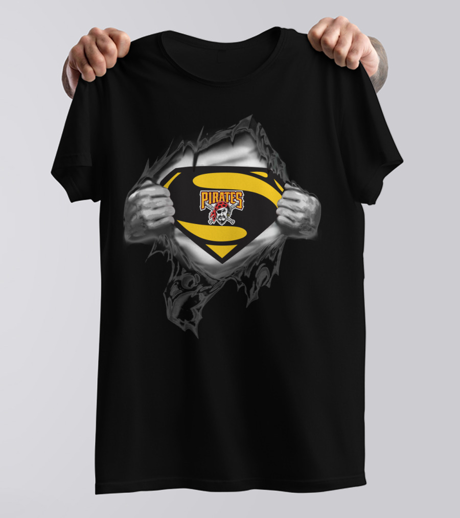 Superman Pittsburgh Pirates Logo Fusion T-Shirt