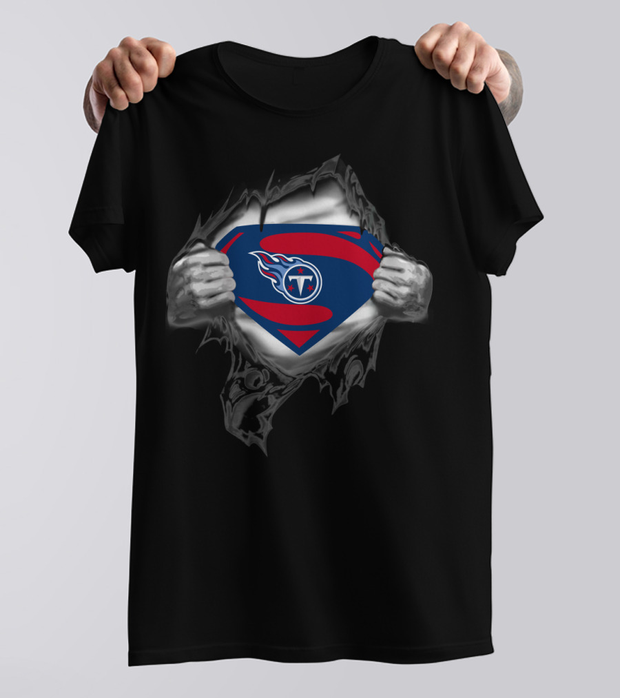 Superman Logo Tennessee Titans T-Shirt