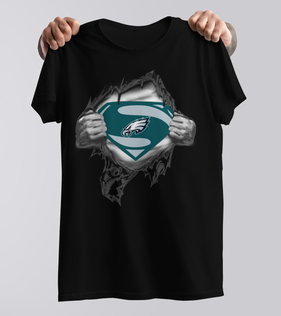 Philadelphia Eagles Logo Superman Style 36 Fan T-Shirt