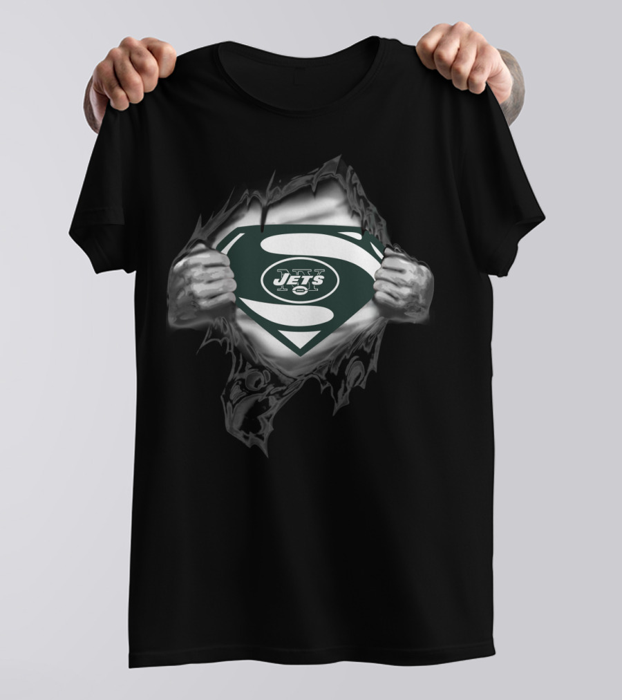 Superhero Style Jets Logo 38 New York Jets T-Shirt